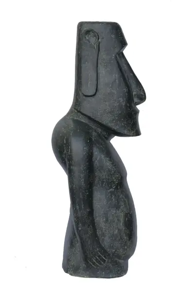 Product image 5 of the product “Moai full body, 127cm Height | Cast stone, handcrafted & coloured ”